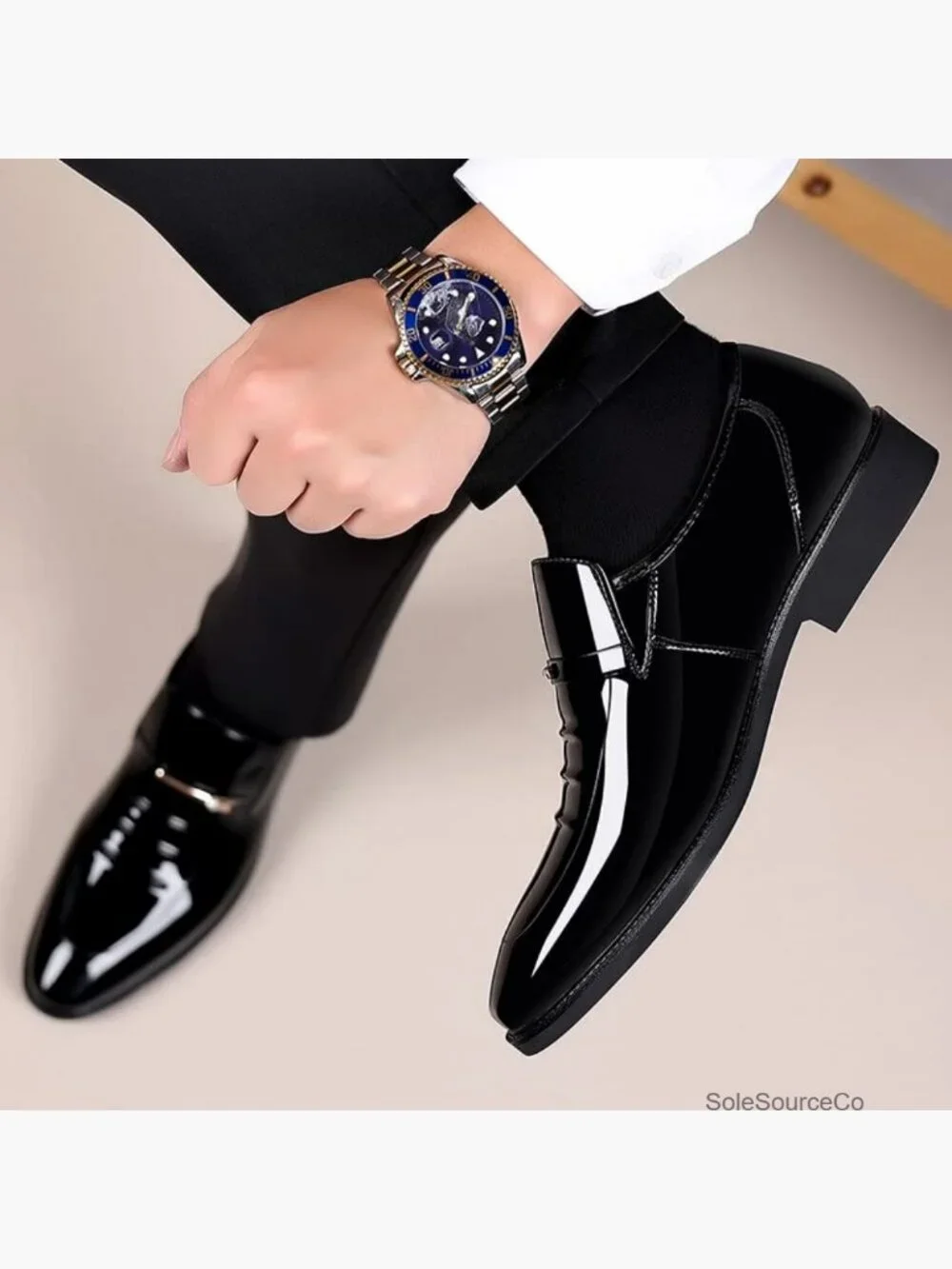 Men's Patent Leather Oxford Dress Shoes Tuxedo Derby Wedding Formal